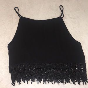 Black Flowy Tank top